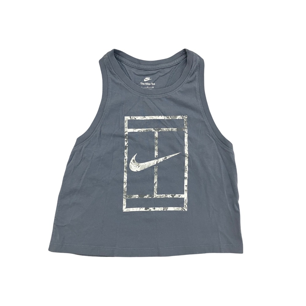 Nike Gray Graphic Tank Top with White Logo
